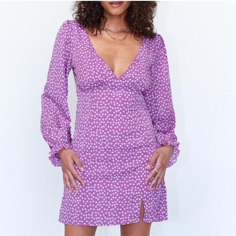 Princess Polly Abbie Mini Dress in Purple Size 6